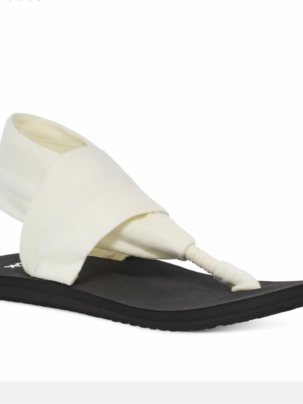 Sanuk Yoga Mat Cream Fabric Sandals